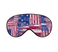 Antifaz para dormir nocturno, BlockLight suave para sombra de ojos, cómoda máscara para dormir para avión, viajes, yoga, siesta, compatible con bandera americana abstracta, textura sucia grunge