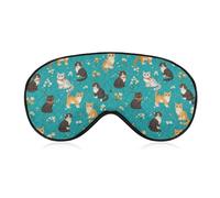 Antifaz para dormir opaco con diseño de gato, cómodo, antifaz para los ojos, sin presión, transpirable, para viajes