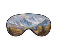 Antifaz para dormir, paisaje otoñal, árboles dorados, montañas, máscara de dormir para mujeres y hombres, correa ajustable, cubierta de ojos vendados, para viajes, yoga, siesta, trabajo
