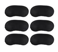 Antifaz para Dormir Paquete De 6 Antifaz para Quienes Duermen De Lado Suave Transpirable Opaco Con Correa Ajustable para Viajes Con Los Ojos Vendados Meditación Siesta Mujeres Hombres Niños (Negro)