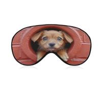 Antifaz para dormir para cachorros mirando a través de un agujero redondo, máscara para dormir para mujeres y hombres, correa ajustable, cubierta de ojos vendados para viajes, yoga, siesta, trabajo