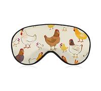 Antifaz para dormir para hombres y mujeres, compatible con A Brood of Chickens, antifaz para dormir con los ojos vendados, antifaz para dormir transpirable, BlockLight Soft Comfort Eyes Cover para v