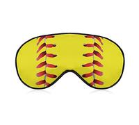 Antifaz para dormir para hombres y mujeres compatible con Red Lines Yellow Softball Eye Mask Blindfold, BlockLight Eye Mask con correa ajustable para dormir, yoga, viajar