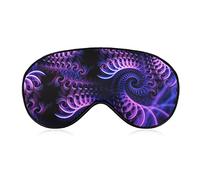 Antifaz para dormir para hombres y mujeres compatible con Trippy Abstract Purple Tie Dye Eye Mask Blindfold, Block Out Light Eye Mask con correa ajustable para dormir, yoga, viajar