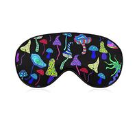 Antifaz para dormir para hombres y mujeres compatible con Trippy Magic Goth Mushrooms Eye Mask Blindfold, BlockLight Eye Mask con correa ajustable para dormir, yoga, viajar