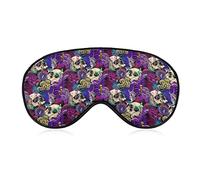 Antifaz para dormir para hombres y mujeres compatible con Trippy Mushroom Skulls Eye Mask Blindfold, BlockLight Eye Mask con correa ajustable para dormir, yoga, viajar
