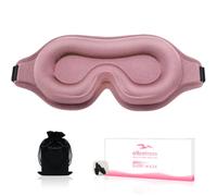 Antifaz para dormir para hombres y mujeres, extensiones de pestañas 3D, máscara de dormir opaca para viajes, cubierta de sombra de ojos con correa ajustable (rosa-3D)