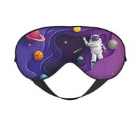 Antifaz para dormir para mujeres y hombres, astronauta en misión en el espacio exterior, ajustable, hebilla suave, máscara de viaje para dormir, máscara de dormir, máscara de dormir para mujeres y