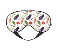 Antifaz para dormir para mujeres y hombres, berenjena, chile seco, zanahoria, máscara de ojos suave para viajes, máscara para dormir, con hebilla ajustable, para mujeres y hombres, divertidas vendas