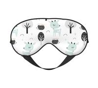 Antifaz para dormir para mujeres y hombres, bohemio, lindo, ciervo, erizo, árbol, antifaz suave para viajes, máscara para dormir, con hebilla ajustable, para mujeres y hombres, divertidas vendas para