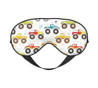 Antifaz para dormir para mujeres y hombres, caricaturas Monster Trucks, antifaz suave de viaje para dormir, máscara de dormir con hebilla ajustable, para mujeres y hombres, divertidas vendas para