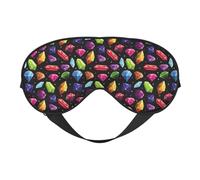 Antifaz para dormir para mujeres y hombres, colorido diamante ajustable, hebilla suave, máscara de viaje para dormir, máscara de dormir, máscara de dormir para mujeres y hombres, divertidas vendas