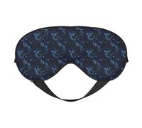 Antifaz para dormir para mujeres y hombres, con estampado de lagarto azul fantasía, hebilla ajustable, máscara de viaje para dormir, máscara de dormir, cómoda máscara de dormir para mujeres y hombres
