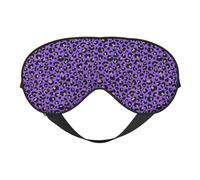 Antifaz para dormir para mujeres y hombres, con estampado de leopardo morado, hebilla ajustable, máscara de viaje para dormir, máscara de dormir, cómoda máscara de dormir para mujeres y hombres