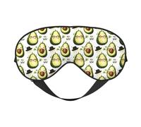 Antifaz para dormir para mujeres y hombres, con hebilla ajustable, dibujos animados, lindo estampado de aguacate, antifaz de viaje para dormir, máscara para dormir, cómodas vendas para mujeres y