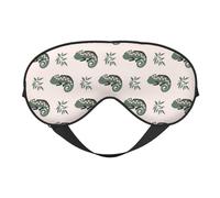 Antifaz para dormir para mujeres y hombres, diseño de dibujos animados, verde camaleón, hebilla ajustable, máscara de viaje para dormir, máscara de dormir suave, para mujeres y hombres, divertidas