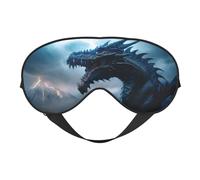 Antifaz para dormir para mujeres y hombres, diseño de dragón de tormenta de trueno azul, ajustable, con hebilla suave, máscara de viaje para dormir, máscara de dormir para mujeres y hombres