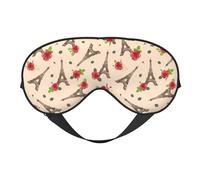 Antifaz para dormir para mujeres y hombres, diseño de flores de las Torres Eiffel, antifaz de viaje suave para dormir, máscara de dormir con hebilla ajustable para mujeres y hombres, divertidas vendas
