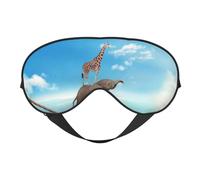 Antifaz para dormir para mujeres y hombres, diseño de jirafa de elefante que supera el miedo, antifaz suave de viaje, antifaz para dormir, con hebilla ajustable, para mujeres y hombres, divertidas