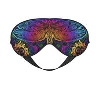 Antifaz para dormir para mujeres y hombres, diseño de mandalas indias, libélula, ajustable, hebilla suave, máscara de viaje para dormir, máscara de dormir, máscara de dormir para mujeres y hombres