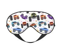 Antifaz para dormir para mujeres y hombres, diseño de Monster Trucks1 antifaz suave de viaje para dormir, con hebilla ajustable, para mujeres y hombres, divertidas vendas para juegos de fiesta