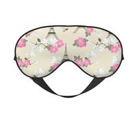 Antifaz para dormir para mujeres y hombres, diseño de torres de flores Eiffel, antifaz de viaje suave para dormir, máscara de dormir con hebilla ajustable, para mujeres y hombres, divertidas vendas
