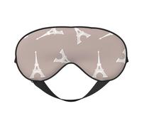 Antifaz para dormir para mujeres y hombres, diseño de Torres Eiffel, color blanco, suave, antifaz de viaje, para dormir, con hebilla ajustable, para mujeres y hombres, divertidas vendas para juegos de
