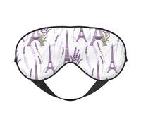 Antifaz para dormir para mujeres y hombres, diseño de Torres Eiffel, color morado, suave, antifaz para dormir, con hebilla ajustable, para mujeres y hombres, divertidas vendas para juegos de fiesta