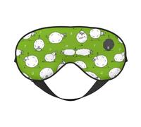 Antifaz para dormir para mujeres y hombres, divertido diseño de ovejas para hacer yoga, máscara de viaje suave para dormir, máscara de dormir con hebilla ajustable para mujeres y hombres, divertidas