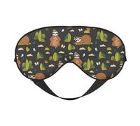 Antifaz para dormir para mujeres y hombres, divertidos perezosos en el bosque, antifaz suave de viaje para dormir, máscara de dormir con hebilla ajustable, para mujeres y hombres, divertidas vendas