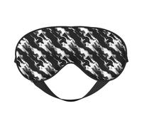 Antifaz para dormir para mujeres y hombres, estampado de mármol blanco y negro, hebilla ajustable, máscara de viaje para dormir, máscara de dormir, cómoda máscara de dormir para mujeres y hombres
