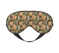 Antifaz para dormir para mujeres y hombres, estampado de rosa rosa, hebilla ajustable, máscara de viaje para dormir, máscara de dormir, cómoda máscara de dormir para mujeres y hombres, divertidas