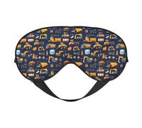 Antifaz para dormir para mujeres y hombres, hebilla ajustable, diseño de bulldozer, máscara de viaje para dormir, máscara para dormir, cómodas vendas para mujeres y hombres, divertidas vendas para