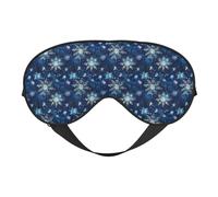 Antifaz para dormir para mujeres y hombres, hebilla ajustable, diseño de copos de nieve de fantasía azul, máscara de viaje para dormir, máscara para dormir, cómodas vendas para mujeres y hombres