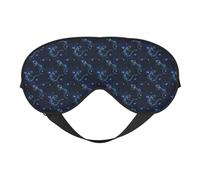 Antifaz para dormir para mujeres y hombres, hebilla ajustable, diseño de lagarto azul fantasía, máscara de viaje para dormir, máscara para dormir, cómodas vendas para mujeres y hombres, divertidas