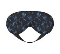 Antifaz para dormir para mujeres y hombres, hebilla ajustable, diseño de pájaro azul fantasía, máscara de viaje para dormir, máscara para dormir, cómodas vendas para mujeres y hombres, divertidas