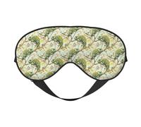 Antifaz para dormir para mujeres y hombres, hebilla ajustable, estampado de camaleón verde, máscara de viaje para dormir, máscara para dormir, cómodas vendas para mujeres y hombres, divertidas vendas