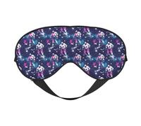 Antifaz para dormir para mujeres y hombres, hebilla ajustable, estampado de jugador de hockey rosa, máscara de viaje para dormir, máscara de dormir, cómodas vendas para mujeres y hombres, divertidas