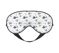 Antifaz para dormir para mujeres y hombres, hebilla ajustable, lindo estampado de helicóptero, antifaz de viaje para dormir, máscara para dormir, cómodas vendas para mujeres y hombres, divertidas
