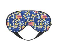 Antifaz para dormir para mujeres y hombres, lindas palomitas de maíz n.º 1001, antifaz suave de viaje para dormir, máscara de dormir con hebilla ajustable, para mujeres y hombres, divertidas vendas