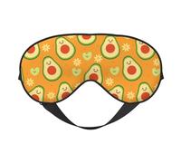 Antifaz para dormir para mujeres y hombres, lindo aguacate, naranja, flor, suave, máscara de viaje para dormir, máscara de dormir con hebilla ajustable, para mujeres y hombres, divertidas vendas para