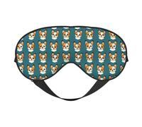 Antifaz para dormir para mujeres y hombres, lindo estampado de dibujos animados de perrito, hebilla ajustable, máscara de viaje para dormir, máscara de dormir cómoda para mujeres y hombres, divertidas