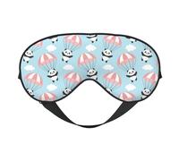 Antifaz para dormir para mujeres y hombres, lindo panda volando en el cielo, antifaz suave de viaje para dormir, máscara de dormir con hebilla ajustable para mujeres y hombres, divertidas vendas para