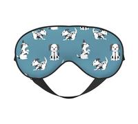 Antifaz para dormir para mujeres y hombres, lindo perro, cachorro, dálmata, suave, máscara de viaje para dormir, máscara de dormir con hebilla ajustable, para mujeres y hombres, divertidas vendas para