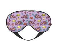 Antifaz para dormir para mujeres y hombres, lindo rayo de pizza, cielo estrellado, antifaz suave de viaje para dormir, máscara de dormir con hebilla ajustable para mujeres y hombres, divertidas vendas
