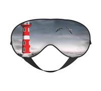 Antifaz para dormir para mujeres y hombres - Máscara de ojo suave de viaje 3D Faro en el Surf, máscara de dormir para dormir, máscara de dormir con hebilla ajustable para mujeres y hombres, divertidas