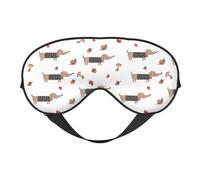 Antifaz para dormir para mujeres y hombres, perro salchicha n.º 1001, antifaz suave de viaje para dormir, máscara de dormir con hebilla ajustable para mujeres y hombres, divertidas vendas para juegos