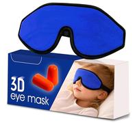 Antifaz para dormir para niños con luz bloqueadora, máscara de ojos contorneada 3D de espuma viscoelástica, cubierta de ojos y máscara de dormir de viaje, vendas para niños, niñas, niños (azul