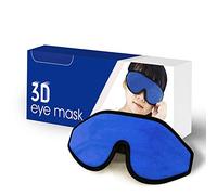 Antifaz para dormir para niños con luz bloqueadora, máscara de ojos contorneada 3D de espuma viscoelástica, cubierta de ojos y máscara de dormir de viaje, vendas para niños, niñas, niños (azul