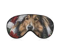 Antifaz para dormir para perros de Navidad, ajustable, antifaz para dormir para perros pastores de Shetland, suave, opaco, para hombres y mujeres, para dormir toda la noche
